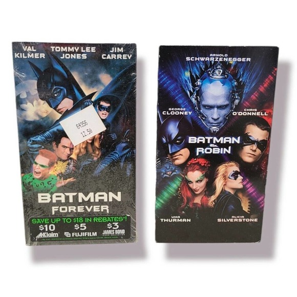 Batman and Robin & Batman Forever VHS combo with Inserts. - Picture 2 of 5